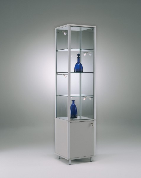 Vitrine mit Unterschrank C515M - 51,5 x 41,5 x 183 cm