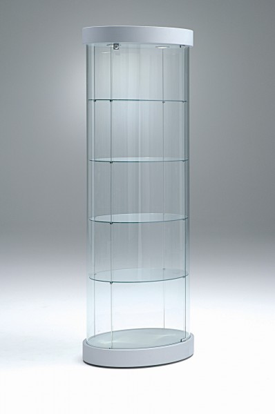 ovale Glasvitrine Topline - 65 x 44 x 190 cm (BxTxH) - Artikel: PV64-44