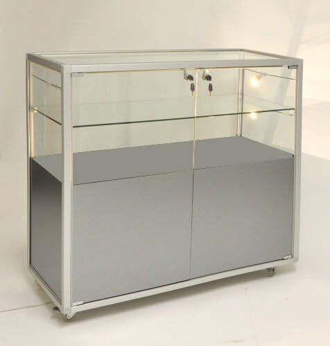 Thekenvitrine mit Staufach CB910MF - 98 x 41,5 x 95 cm