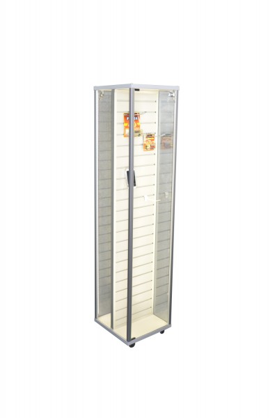 Vitrine mit Lamellenwand IV4242LW - 41,7 x 41,7 x 183 cm