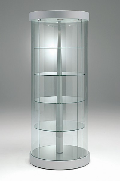 runde Glasvitrine mit Drehelement Topline - Ø 71 x 190 cm (BxTxH) - Artikel: PV71-190R