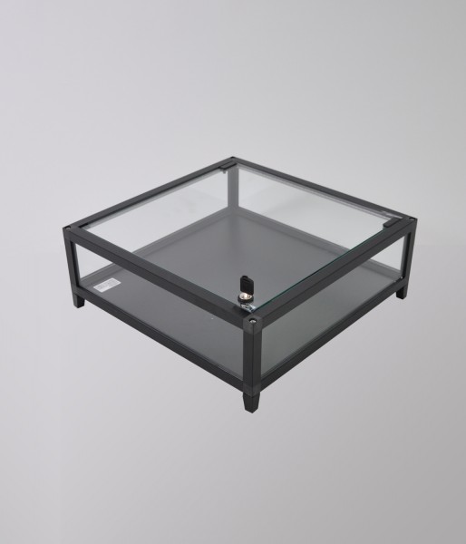 Vitrinen-Quader 42x42x12 cm - schwarz