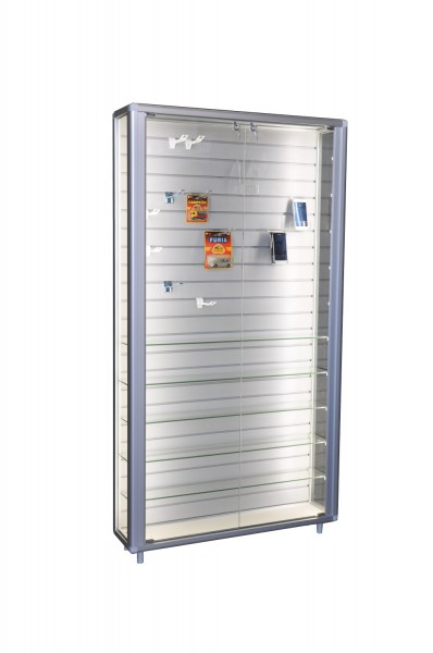 Vitrine mit Lamellenwand OL9923LW - 99 x 23 x 184,5 cm